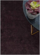 Custom Made Modern Solid Maroon And Gray Hand Knotted Wool And Art Silk Rug by The Rug Decor