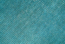 Custom Made Modern Solid Overdyed Blue Hand Knotted Wool Area Rug