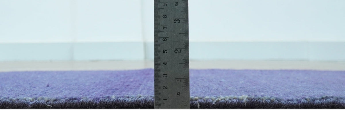 Overdyed Blue Hand-Knotted Wool Area Rug Modern Minimalist Design, photo 6 of 9