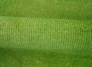 Custom Made Modern Solid Overdyed Green Hand Knotted Wool Area Rug