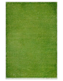 Custom Made Modern Solid Overdyed Green Hand Knotted Wool Area Rug