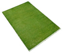 Custom Made Modern Solid Overdyed Green Hand Knotted Wool Area Rug
