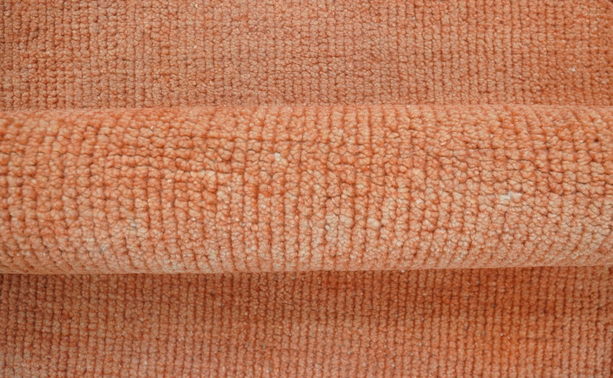 Rust Overdyed Hand Knotted Wool Area Rug - Modern Contemporary, photo 7 of 9