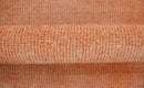 Custom Made Modern Solid Overdyed Rust Hand Knotted Wool Area Rug
