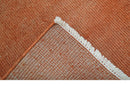 Custom Made Modern Solid Overdyed Rust Hand Knotted Wool Area Rug