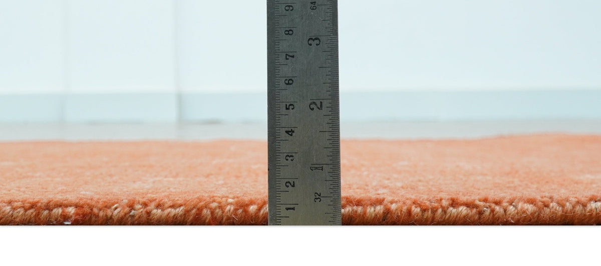 Rust Overdyed Hand Knotted Wool Area Rug - Modern Contemporary, photo 6 of 9