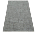 Custom Made Modern Style Brown Hand Tufted Wool Rug