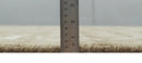 Custom Made Neutral Earthy Brown and Beige Chic Hand Knotted Natural Wool Minimal Area rug