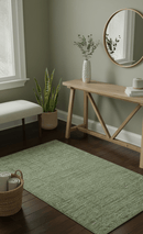 Custom Made Olive and Beige Modern Style Hand Tufted Wool Rug