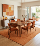 Orange Wool Hand Tufted Contemporary Area Rug - Made to Order by The Rug Decor