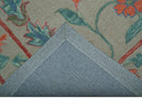 Custom Made Oriental Uzbek Design Floral Beige Hand Tufted Wool Area Rug