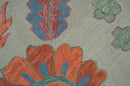 Custom Made Oriental Uzbek Design Floral Beige Hand Tufted Wool Area Rug