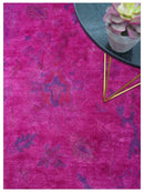 Custom Made Overdyed Pink Traditional Oushak Hand Tufted Wool Area Rug