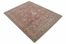 Pink and Beige Oushak Hand Knotted Turkish Wool Rug - Traditional Artisanal Patterns by The Rug Decor