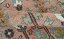 Custom Made Pink And Olive Tree of life Round Hand Knotted Wool Rug