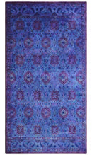 Blue and Purple Overdyed Wool Hand Tufted Traditional Area Rug by The Rug Decor