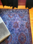 Blue and Purple Overdyed Wool Hand Tufted Traditional Area Rug by The Rug Decor
