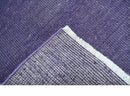 Custom Made Purple Modern Solid Overdyed Hand Knotted Wool Area Rug