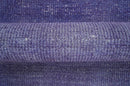 Custom Made Purple Modern Solid Overdyed Hand Knotted Wool Area Rug