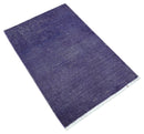 Custom Made Purple Modern Solid Overdyed Hand Knotted Wool Area Rug