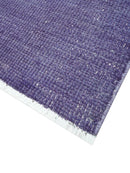Custom Made Purple Modern Solid Overdyed Hand Knotted Wool Area Rug