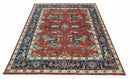 Hand Knotted Red And Blue Traditional Premium Wool Area Rug Custom Made to Order