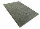 Custom Made Rug Modern Transitional Design Beige And Green Hand Knotted wool by The Rug Decor