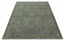 Custom Made Rug Modern Transitional Design Beige And Green Hand Knotted wool by The Rug Decor