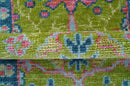 Custom Made Runner Donegal Green And Blue Hand Knotted Wool Rug by The Rug Decor