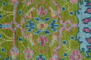 Custom Made Runner Donegal Green And Blue Hand Knotted Wool Rug by The Rug Decor