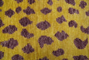 Custom Made Runner Leopard Design Mustard Hand Knotted Wool Rug by The Rug Decor