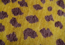 Custom Made Runner Leopard Design Mustard Hand Knotted Wool Rug by The Rug Decor