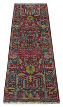 Custom Made Runner Traditional Maroon Hand Knotted Wool Rug by The Rug Decor
