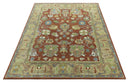 Rust and Beige Traditional Oushak Hand Tufted Wool Area Rug 8x10 by The Rug Decor