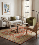 Rust and Beige Traditional Oushak Hand Tufted Wool Area Rug 8x10