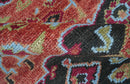 Custom Made Rust And Black Traditional Medallions Design Hand Knotted Wool Rug