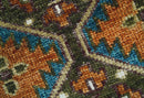 Custom Made Rust And Brown Round Oriental Hand Knotted Wool Rug