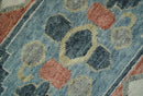 Rust Gray Traditional Hand Knotted 100 Percent Wool Area Rug