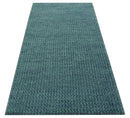 Custom Made shades of Sea Blue Contemporary Hand Knotted Wool area Rug