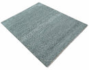 Custom Made Silver and Gray Leopard Print Hand Knotted Wool Rug