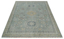Wool Area Rug - Silver Beige Charcoal Traditional Mamluk Hand Knotted