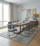 Wool Area Rug - Silver Beige Charcoal Traditional Mamluk Hand Knotted