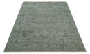 Silver Brown Transitional Hand Knotted Wool Area Rug - Custom by The Rug Decor