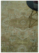 Dune Custom Made Silver, Olive and Peach Hand Knotted Traditional wool Rug