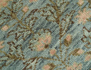 Custom Made Silver, Pink And Brown Floral Motifs Design Hand Knotted wool area rug by The Rug Decor