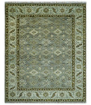Custom Made Silver Traditional Heriz Design Hand Knotted wool area rug by The Rug Decor