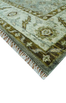 Custom Made Silver Traditional Heriz Design Hand Knotted wool area rug by The Rug Decor