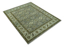 Custom Made Silver Traditional Heriz Design Hand Knotted wool area rug by The Rug Decor