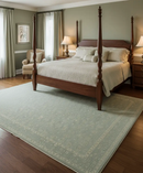 Silver Traditional Hand Knotted Wool Area Rug - Bespoke Elegance by The Rug Decor