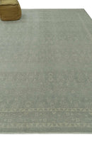 Silver Traditional Hand Knotted Wool Area Rug - Bespoke Elegance by The Rug Decor